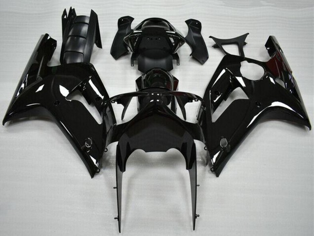Carenado Moto Kawasaki ZX6R 2003-2004 - Negro Brillante Asequibles