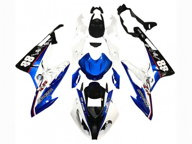 Carenados Moto BMW S1000RR 2015-2016 - Blanco Azul Negro 88 Asequibles