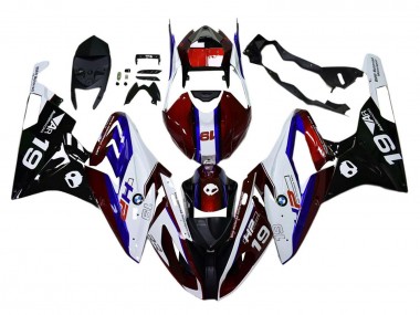 Carenado Moto BMW S1000RR 2015-2016 - Blanco Rojo Azul Negro Asequibles