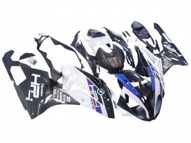 Carenados Moto BMW S1000RR 2015-2016 - Blanco Azul Negro FibraCarbono Asequibles