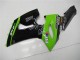 Carenados Moto Kawasaki ZX6R 2005-2006 - Verde Negro Brillante Elf Asequibles