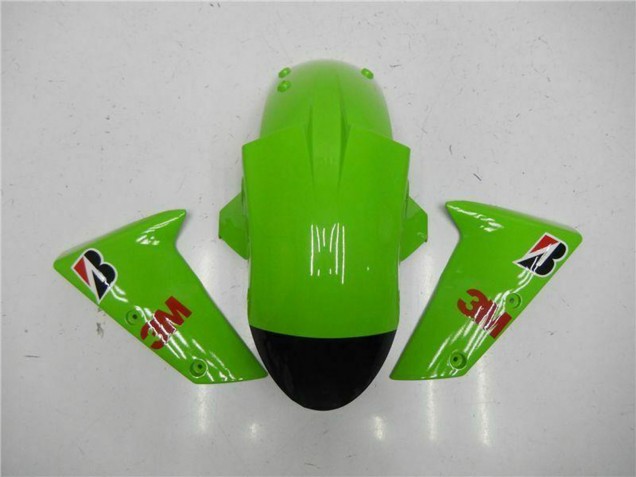 Carenados Moto Kawasaki ZX6R 2005-2006 - Verde Negro Brillante Elf Asequibles