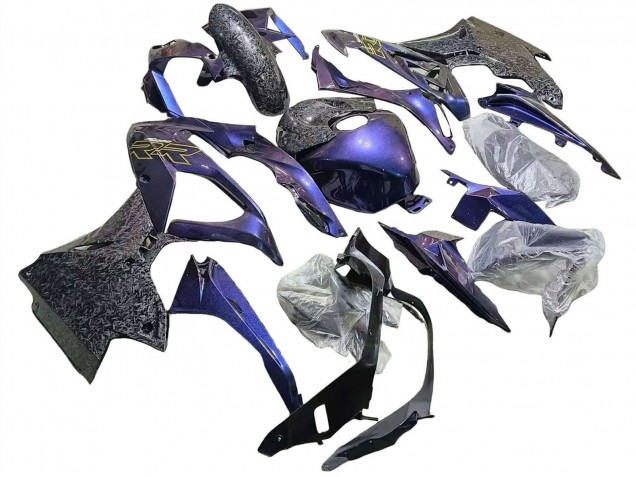 Carenados Moto BMW S1000RR 2015-2016 - Gradiente Púrpura Azul Falsificado FibraCarbono Asequibles