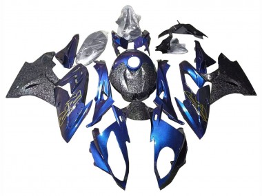 Carenados Moto BMW S1000RR 2015-2016 - Gradiente Púrpura Azul Falsificado FibraCarbono Asequibles