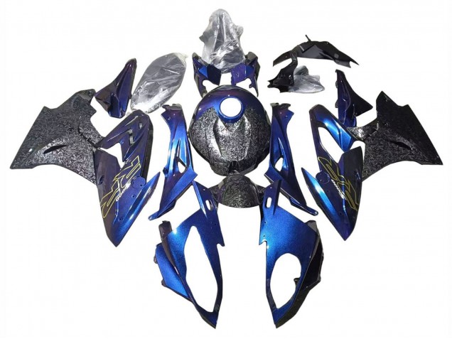 Carenados Moto BMW S1000RR 2015-2016 - Gradiente Púrpura Azul Falsificado FibraCarbono Asequibles