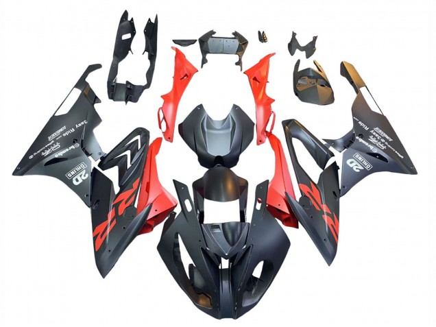 Carenados Moto BMW S1000RR 2015-2016 - Negro Mate Rojo Asequibles