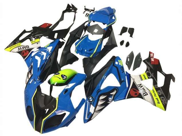 Carenados Moto BMW S1000RR 2009-2014 - Azul Amarillo Rojo Negro Tiburón VR 46 Asequibles