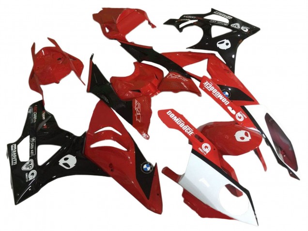 Carenados Moto BMW S1000RR 2009-2014 - Rojo Blanco Negro Brillante Asequibles