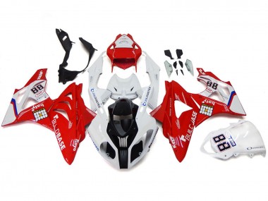 Carenados Moto BMW S1000RR 2009-2014 - Blanco Rojo Asequibles