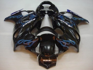Carenados Moto Suzuki GSX600F/GSX750F 2004-2006 - Negro Brillante Azul Llama Asequibles