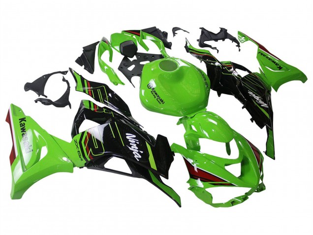 Carenados Moto Kawasaki ZX6R 2023-2025 - Verde Negro Asequibles