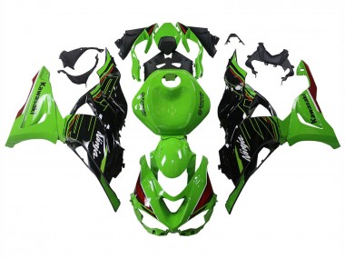 Carenados Moto Kawasaki ZX6R 2023-2025 - Verde Negro Asequibles