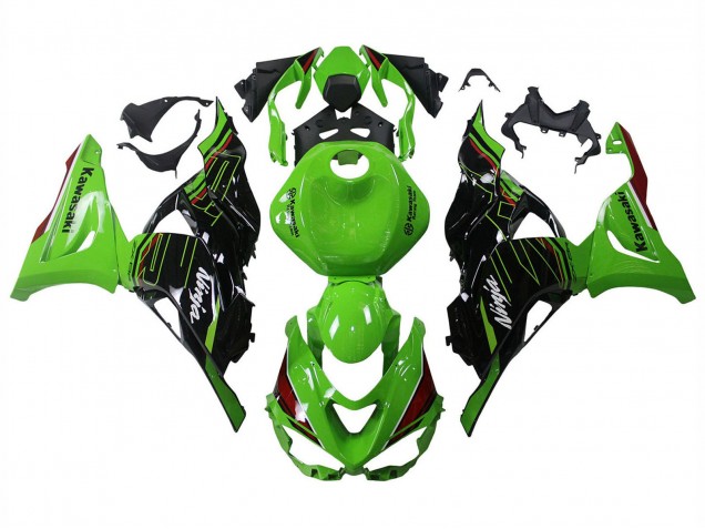 Carenados Moto Kawasaki ZX6R 2023-2025 - Verde Negro Asequibles