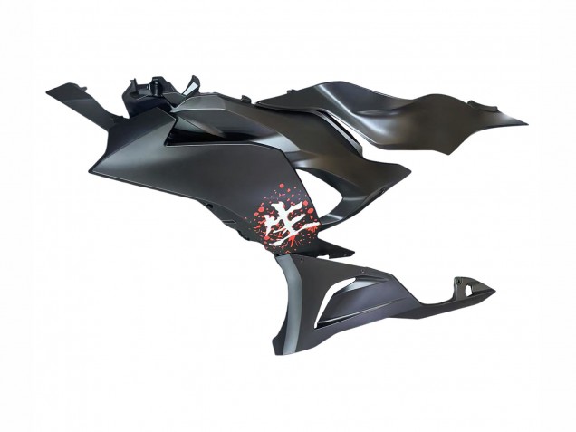 Carenados Moto Kawasaki ZX6R 2023-2025 - Negro Blanco Flower Asequibles