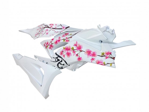 Carenados Moto Kawasaki ZX6R 2023-2025 - Negro Blanco Flower Asequibles