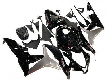 Kits Carenado Moto Honda CBR600RR 2007-2008 - Plata Negro Brillante Asequibles