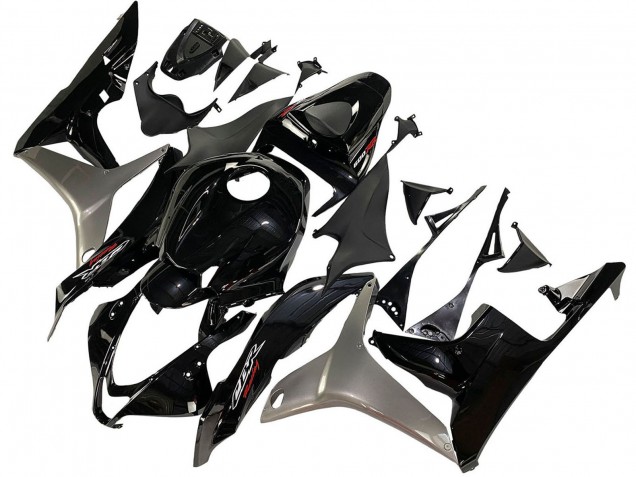 Kits Carenado Moto Honda CBR600RR 2007-2008 - Plata Negro Brillante Asequibles