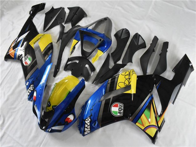 Carenados Moto Kawasaki ZX6R 2007-2008 - Azul Tiburón Asequibles