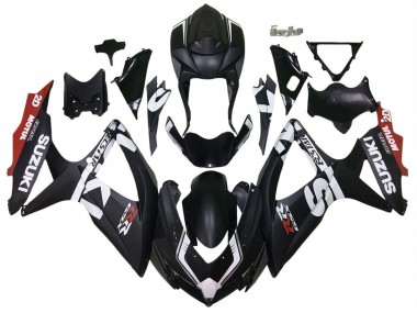 Carenados Moto Suzuki GSXR 600 / GSXR 750 2008-2010 - Negro Mate Rojo Blanco Asequibles