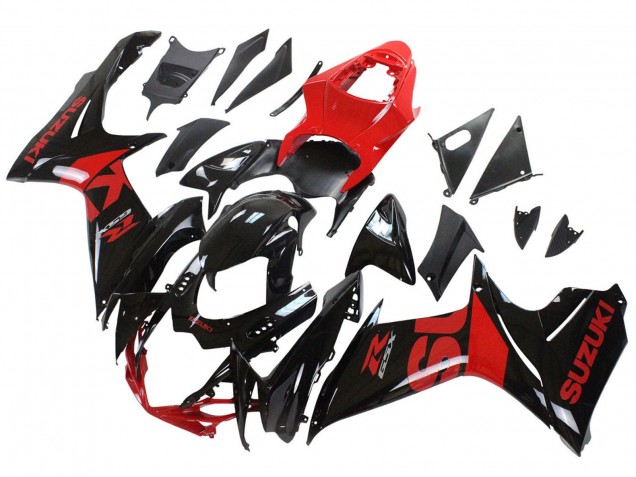 Kits Carenado Moto Suzuki GSXR 600 / GSXR 750 2011-2024 - Rojo Negro Brillante Asequibles