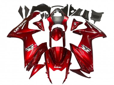 Carenados Moto Suzuki GSXR 600 / GSXR 750 2011-2024 - Rojo Blanco Calcomanía Asequibles