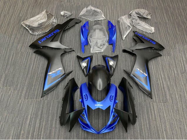 Kits Carenado Moto Suzuki GSXR 600 / GSXR 750 2011-2024 - Azul Negro Mate Asequibles