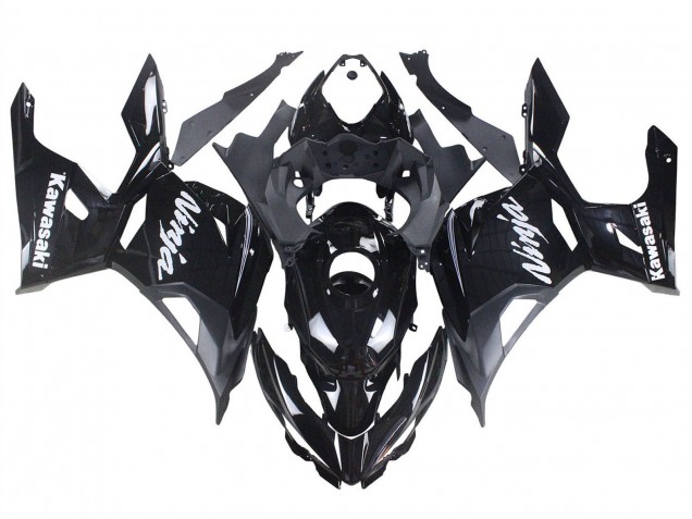 Carenados Moto Kawasaki Ninja 400 2018-2024 - Negro Brillante Negro Mate Blanco Calcomanías Asequibles