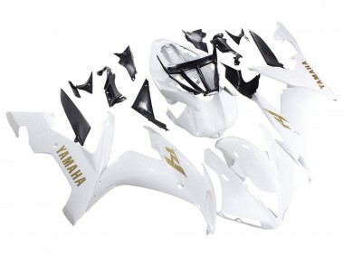 Carenados Moto Yamaha YZF 1000 R1 2004-2006 - Blanco Oro Calcomanías Asequibles