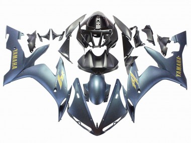 Carenados Moto Yamaha YZF 1000 R1 2004-2006 - Azul Oscuro Oro Calcomanías Asequibles