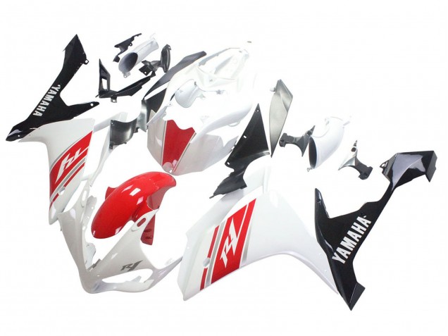 Carenado Moto Yamaha YZF 1000 R1 2007-2008 - Blanco Rojo Negro Asequibles
