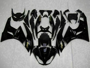 Carenados Moto Kawasaki ZX6R 2009-2012 - Negro Brillante Oro Ninja Asequibles