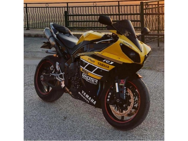 Carenados Moto Yamaha YZF 1000 R1 2012-2014 - Amarillo Blanco Negro Asequibles