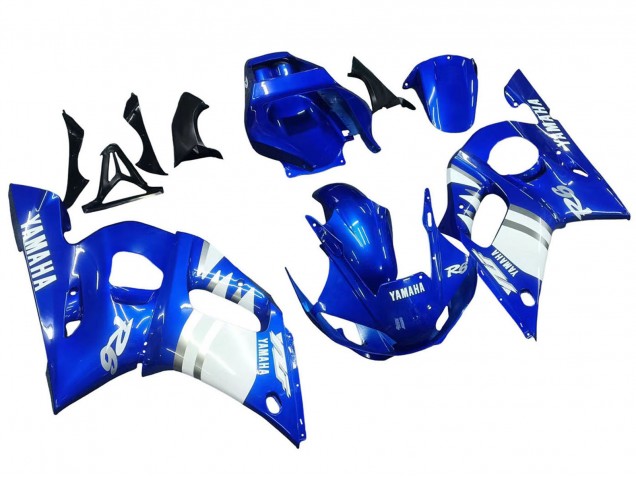 Carenados Moto Yamaha YZF 600 R6 1998-2002 - Azul Blanco Asequibles