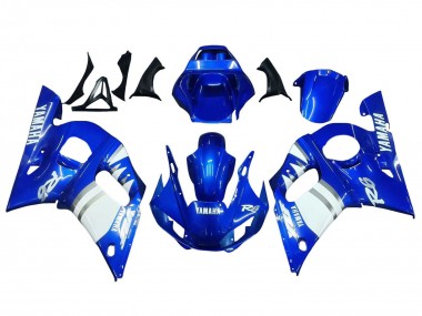 Carenados Moto Yamaha YZF 600 R6 1998-2002 - Azul Blanco Asequibles
