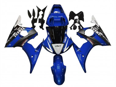 Carenados Moto Yamaha YZF R6S 2006-2009 - Azul Blanco Negro Brillante Yamalube Asequibles
