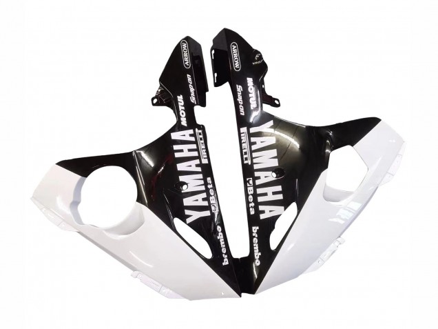 Carenado Moto Yamaha YZF R6 2003-2004 - Blanco Negro Brillante Asequibles