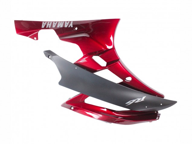 Carenado Moto Yamaha YZF 600 R6 2006-2007 - Rojo Negro Mate Asequibles