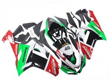 Carenados Moto Kawasaki ZX6R 2007-2008 - Verde Rojo Asequibles