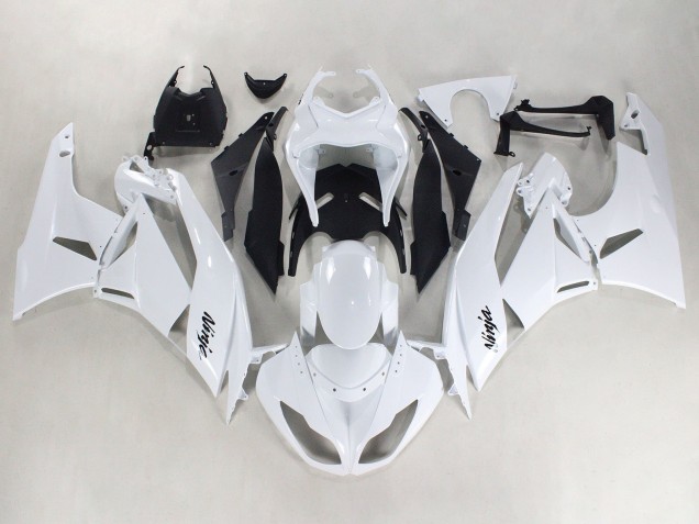 Carenados Moto Kawasaki ZX6R 2009-2012 - Blanco Negro Ninja Asequibles