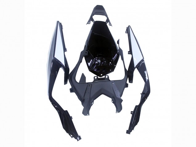 Carenados Moto Kawasaki ZX6R 2019-2022 - Negro Brillante Blanco Asequibles