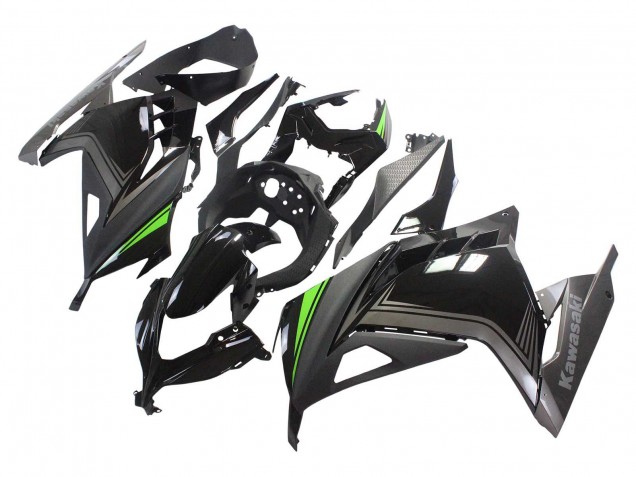 Carenados Moto Kawasaki EX300 2013-2024 - Negro Brillante Negro Mate Verde Asequibles