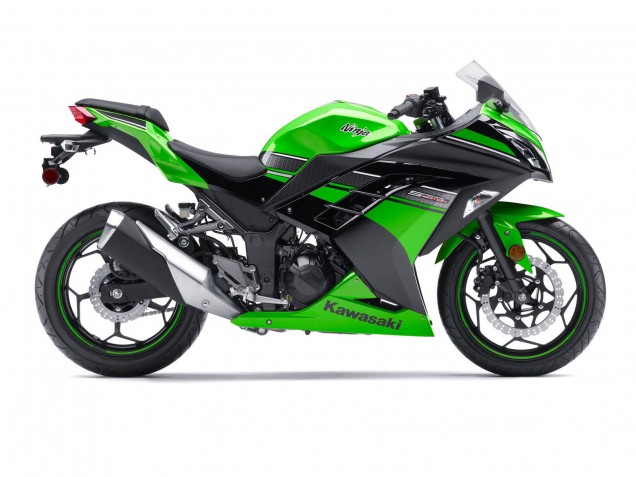 Carenado Moto Kawasaki EX300 2013-2024 - Verde Negro Asequibles