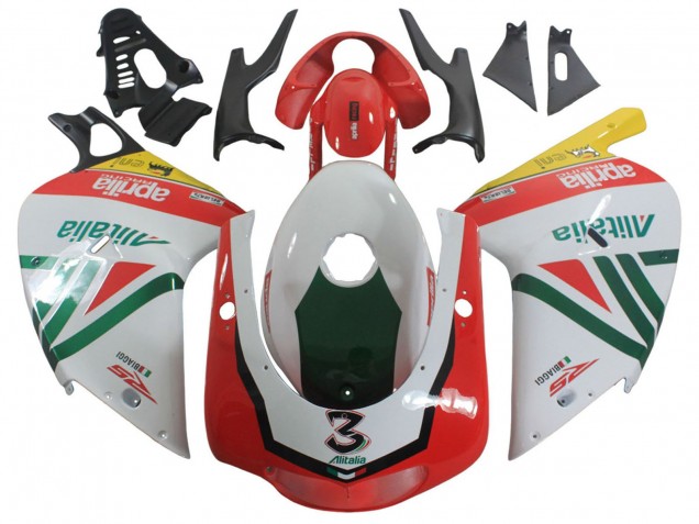 Carenados Moto Aprilia RS125 2000-2005 - Blanco Amarillo Verde Negro Alitalia 3 Asequibles