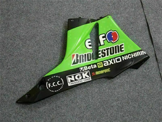 Carenados Moto Kawasaki ZX6R 2009-2012 - Verde Negro Brillante Elf Touch4 Bridgestone Asequibles