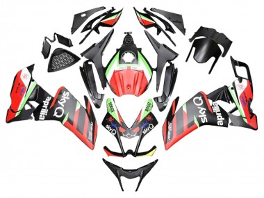 Carenados Moto Aprilia RS4 50 125 2012-2018 - Rojo Verde Negro Asequibles