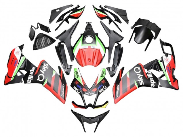 Carenados Moto Aprilia RS4 50 125 2012-2018 - Rojo Verde Negro Asequibles