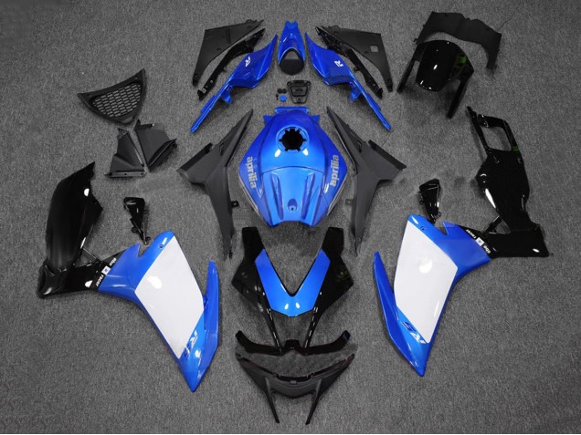 Carenados Moto Aprilia RS4 50 125 2012-2018 - Azul Blanco Negro Brillante Asequibles