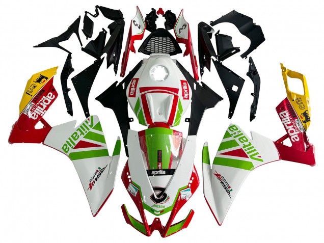 Carenado Moto Aprilia RS4 50 125 2012-2018 - Blanco Rojo Verde Amarillo Alitalia Asequibles