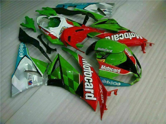 Carenados Moto Kawasaki ZX6R 2009-2012 - Verde Blanco Rojo Negro Azul Motocard Asequibles