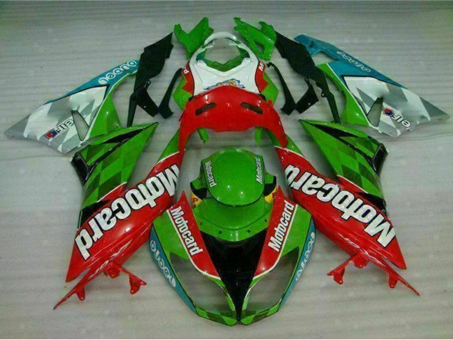 Carenados Moto Kawasaki ZX6R 2009-2012 - Verde Blanco Rojo Negro Azul Motocard Asequibles